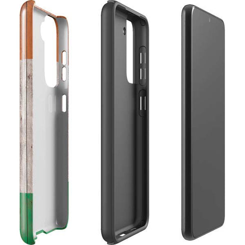 Ireland Flag Dark Wood Galaxy S21 5G Pro Case